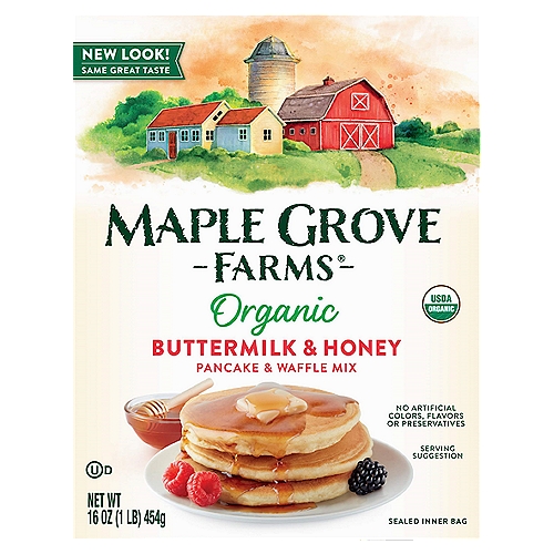 Maple Grove Farms Organic Buttermilk & Honey Pancake & Waffle Mix 16 Oz