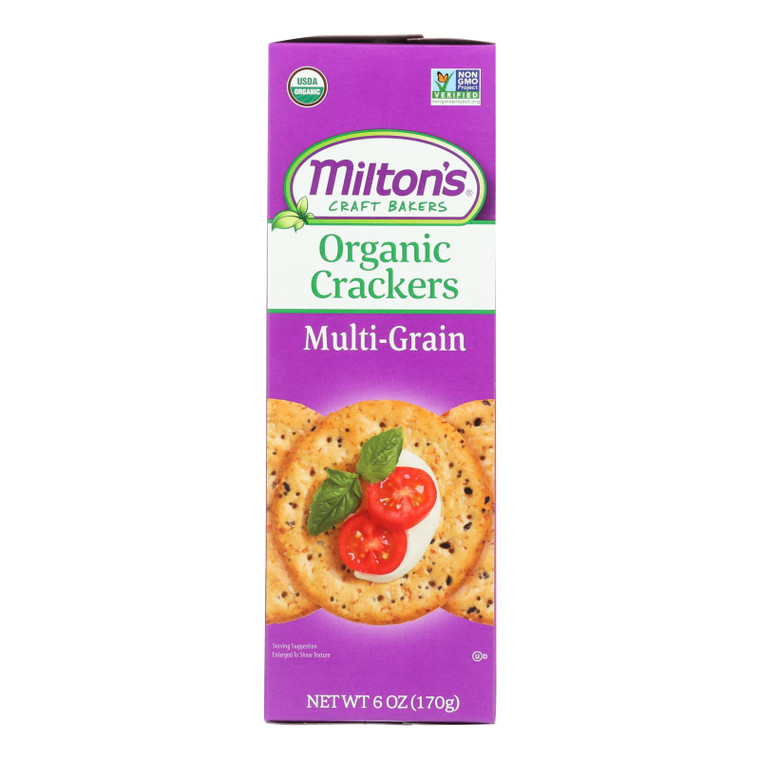 Milton's Organic Multi Grain Crackers, 6 Ounce -- 8 Per Case