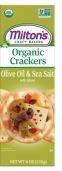 Milton's CRAFT BAKERS Organic Olive Oil Sea Salt Cracker, 6 Ounce