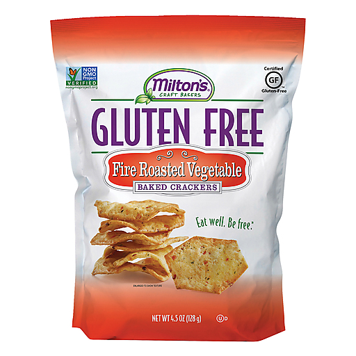 Milton's Crackers, Gluten Free, Fire Roasted Vegetables, Baked