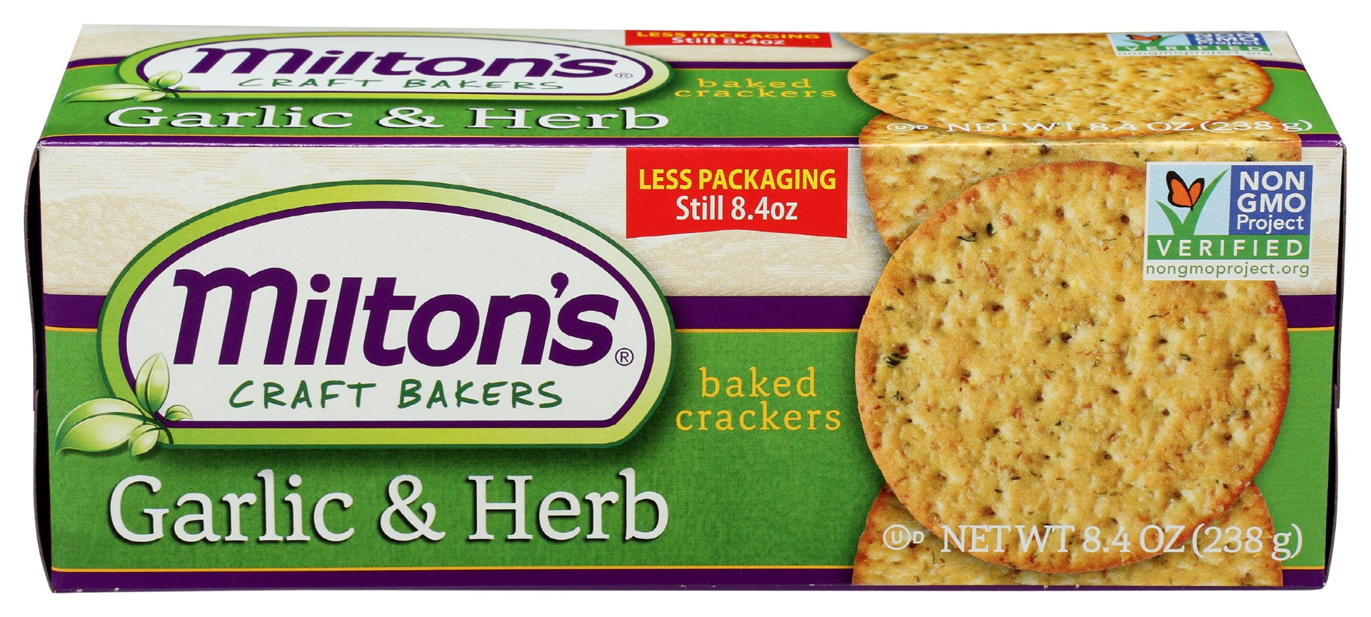 Milton's Garlic & Herb Baked Crackers - 8.4 Oz