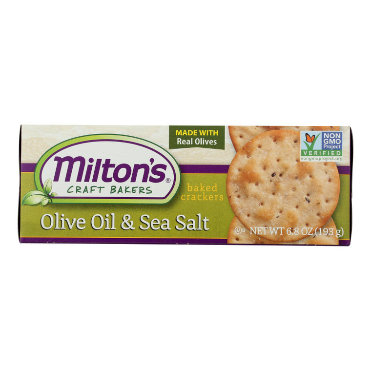 Milton's Olive Oil & Sea Salt Gourmet Crackers 6.8 Oz