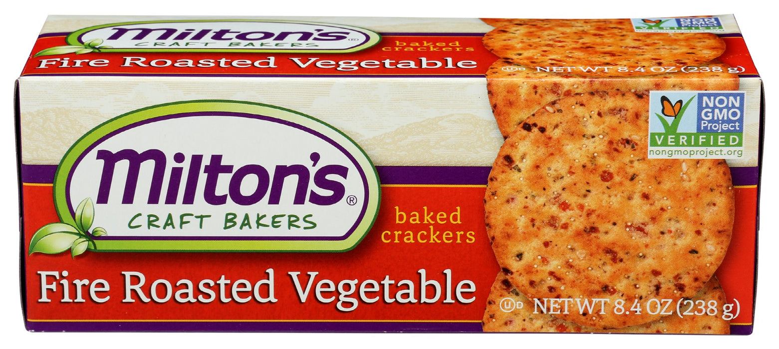 Milton's Craft Bakers Fire Roasted Vegetable Gourmet Crackers