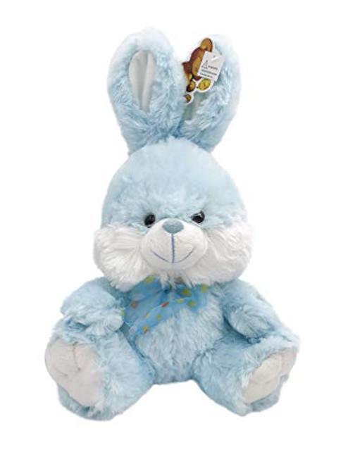 BB ToyMaker Blue Bunny Fluffy Plush Toy With Lighted Cheeks And Musical Cover Song You Are My Sunshine