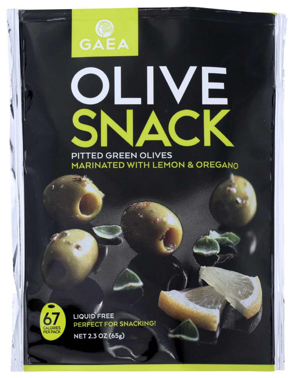 Gaea Snack Pack Olives Oregano & Lemon, Pitted