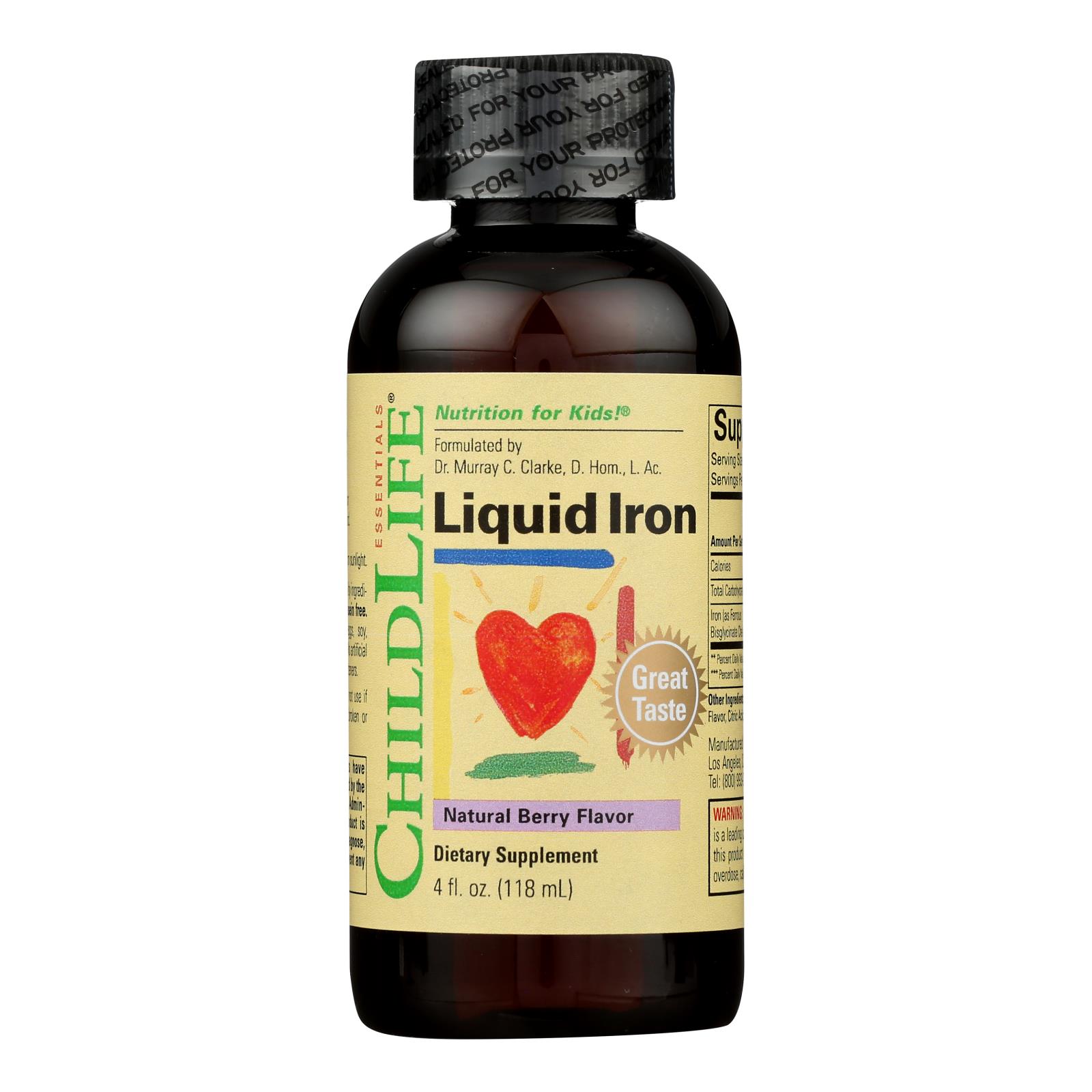 ChildLife Liquid Iron Natural Berry Flavor 4 Oz By Essentials