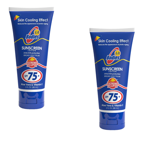 L.A Bodies Sunscreen Lotion 3oz SRF 75-whole
