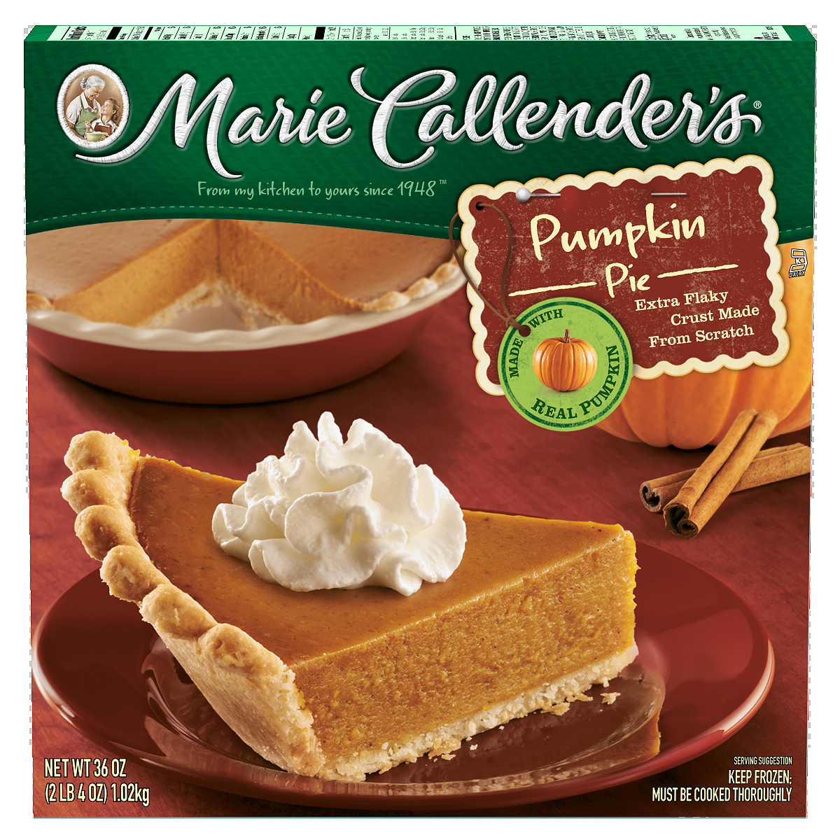 Marie Callender's Frozen Pie Dessert, Pumpkin, 36 Ounce