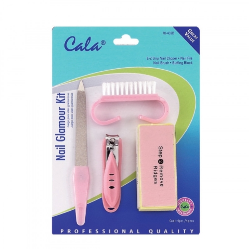 Cala Professional Quality Nail Glamor Kit ~ 4 PC Set