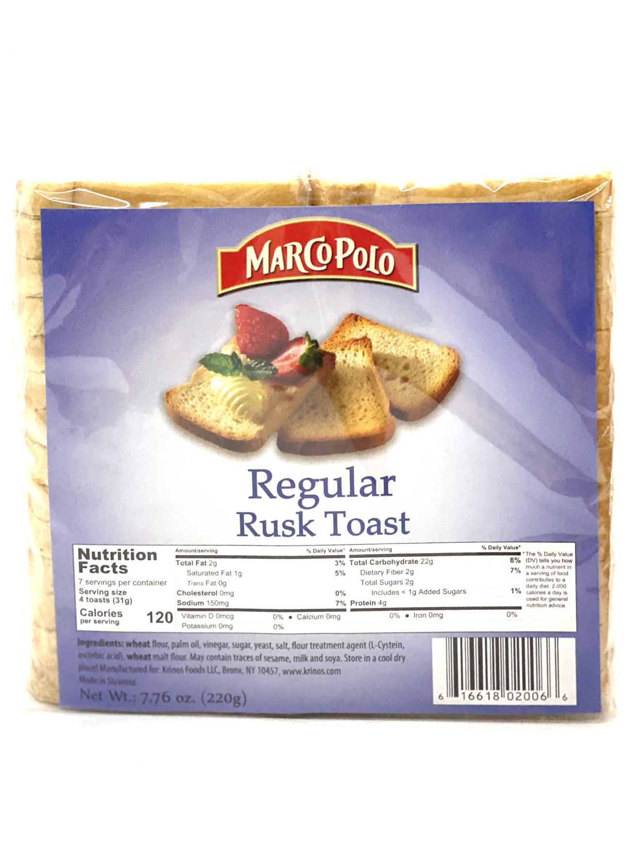 Marco Polo Regular Toast, Golden Rusk