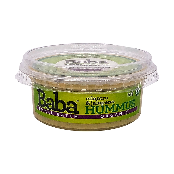 Baba Foods Organic Cilantro & Jalapeno Hummus, 8 Oz