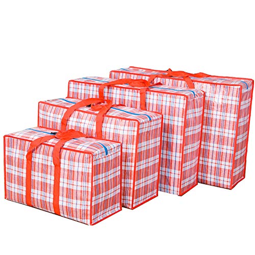 Tung Wing Supply Set Of 12-Laundry, Shipping & Storage Bag, Portable Plastic Zipped Reusable Strong Laundry Shipping & Storage Bag
