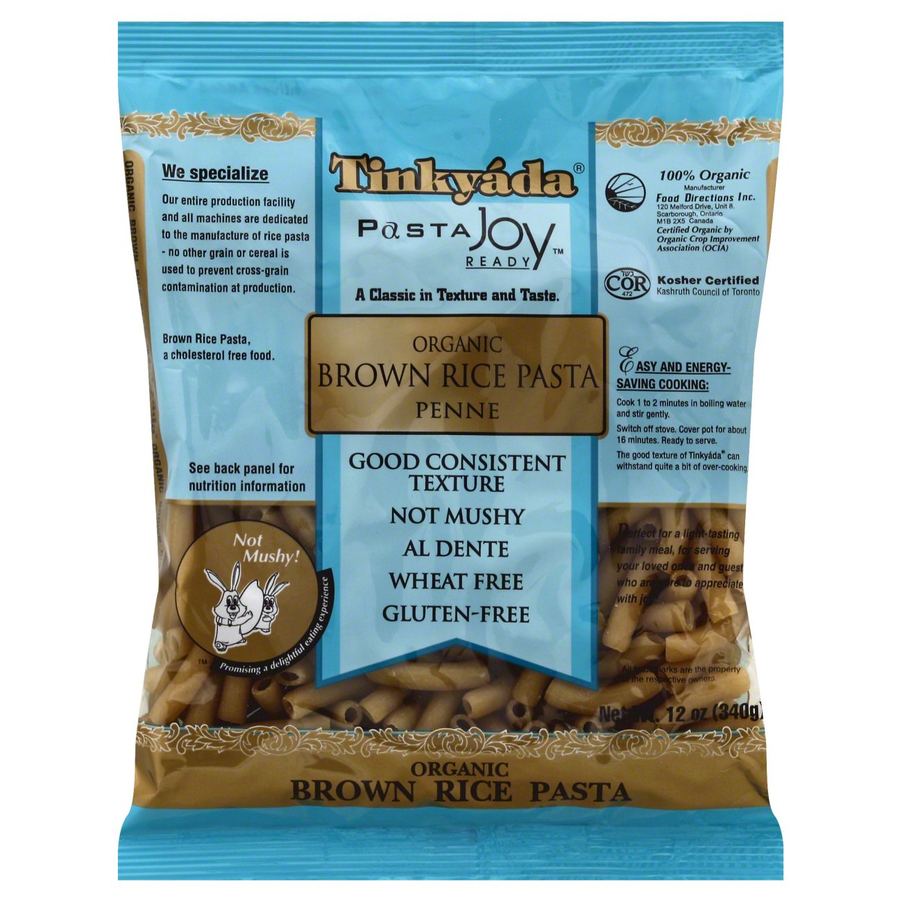 Tinkyada Pasta Joy Ready Brown Rice Pasta, Organic, Penne
