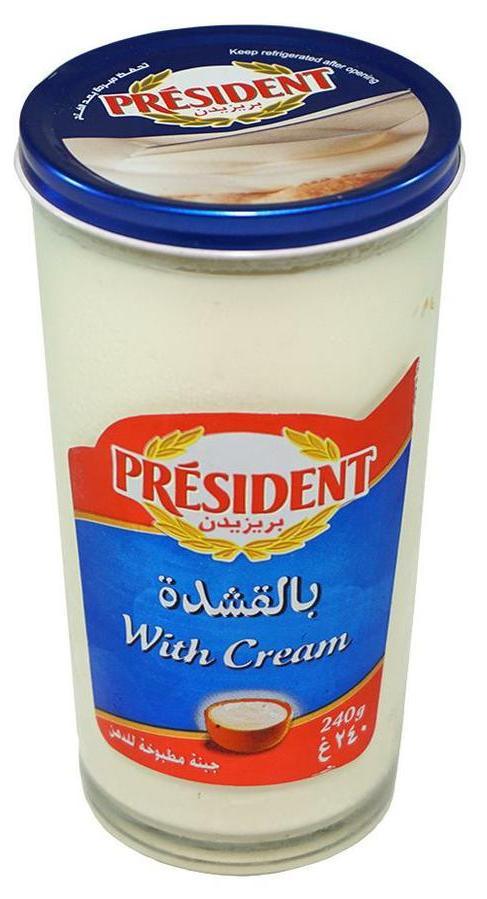 President Cheese Cream Glass 240g