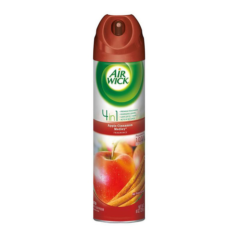 Air Wick Aerosol Spray Freshener, Apple Cinnamon Medley, 8 Ounce
