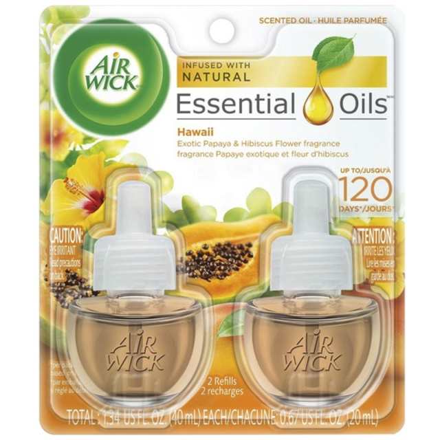 Air Wick Scented Oil Twin Refill - Hawaii Exotic Papaya & Hibiscus Flower