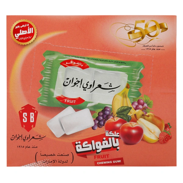 [object Object] Shaarawi Bros Fruit Flavour Chewing Gum 2.9 Gr