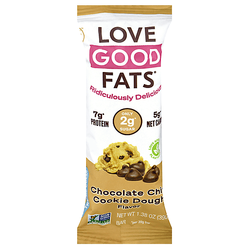 Love Good Fats Snack Bar, Chocolate Chip Cookie Dough Flavor