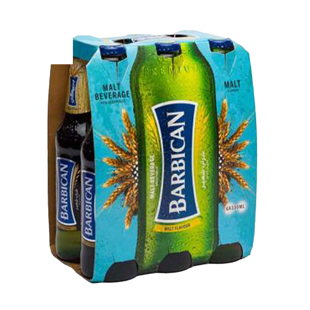 Barbican Regular Non Alcoholic Malt Drink, 6 Bottles X 330ml