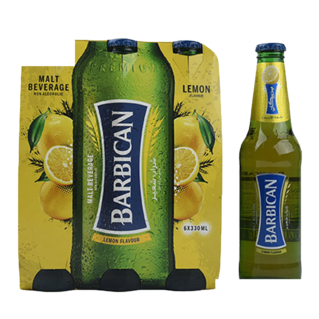 Barbican Lemon Flavor Non Alcoholic Malt Beverage, 6 Bottles X 330ml