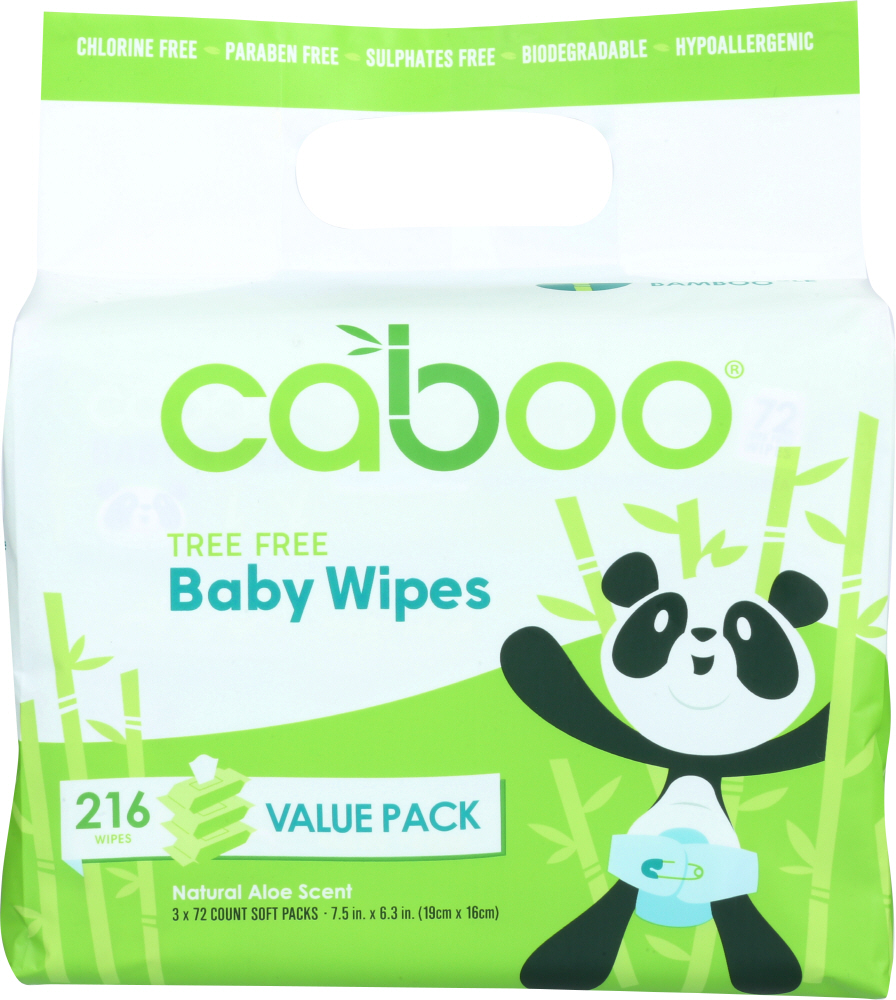 Caboo Wipe Baby Bundle, 216 Packs