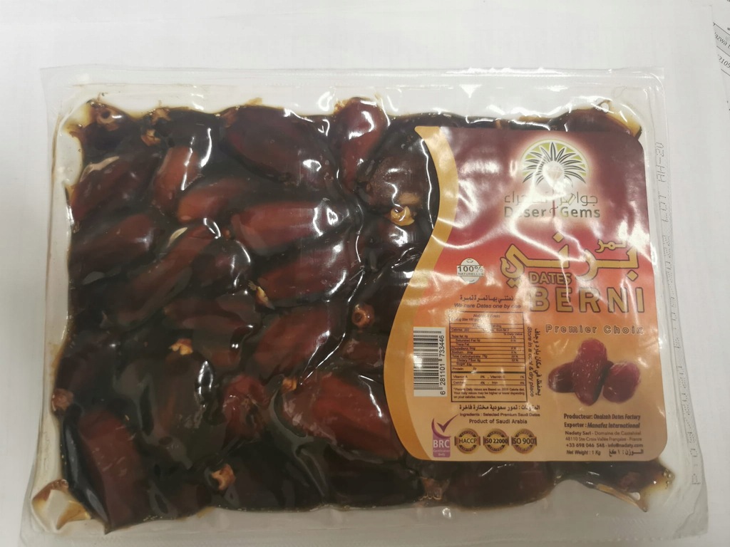 Daktyle Pakowane Próżniowo Berni Dates Arabia 1KG