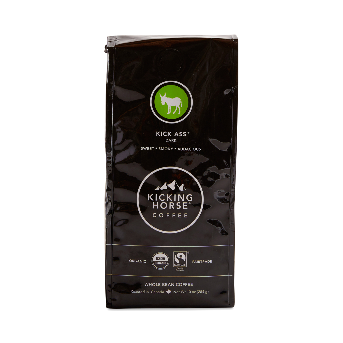 Kicking Horse Coffee Organic Kick Ass Dark Roast Whole Bean -- 10 Oz