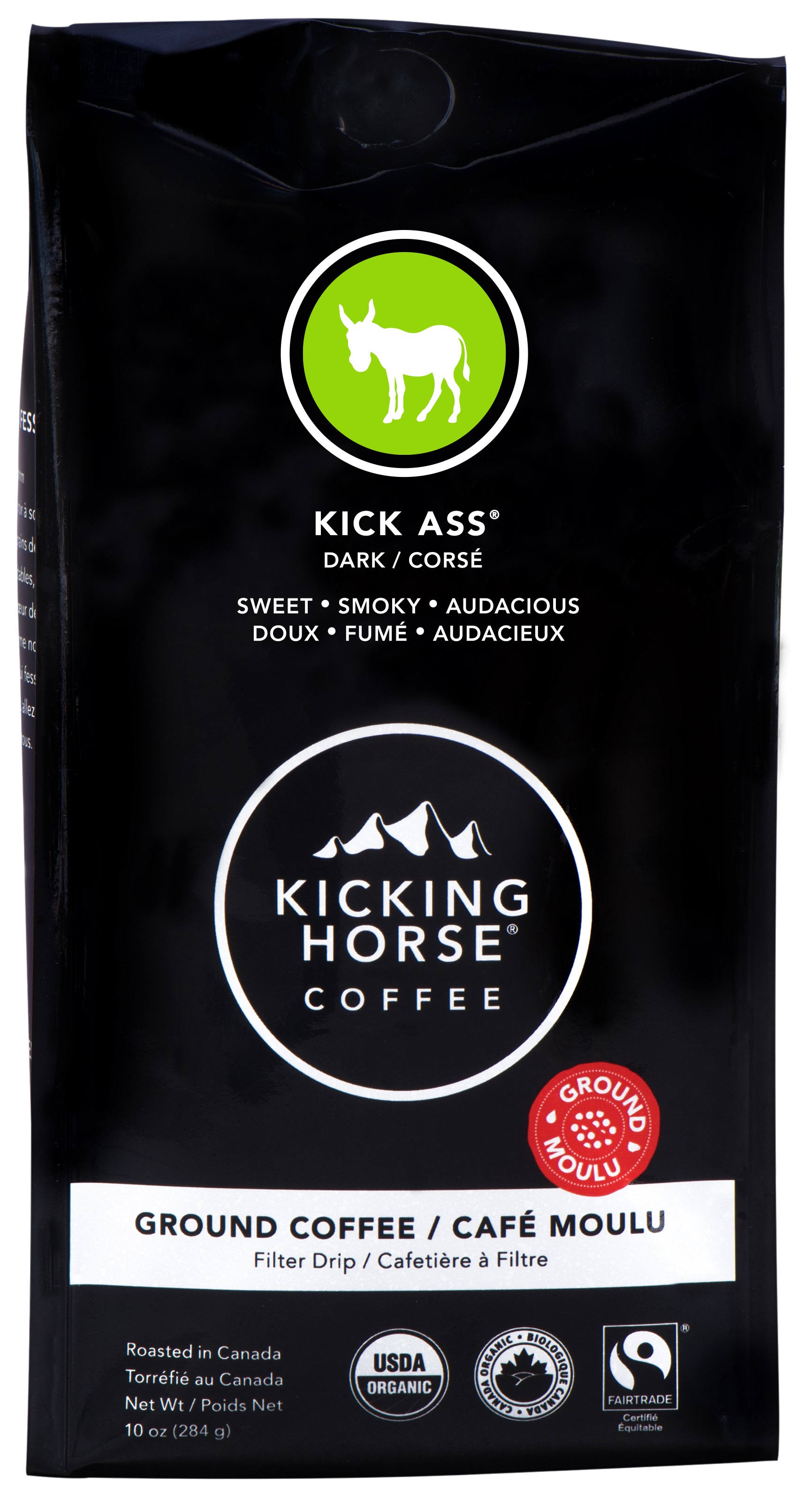 Kicking Horse Coffee Organic Kick Ass Dark Roast Ground 10 Oz