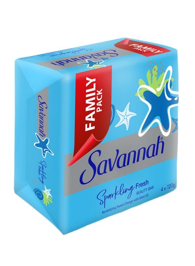 Savannah Body And Handwash Bar Soap Pack Sparkling Fresh 120g