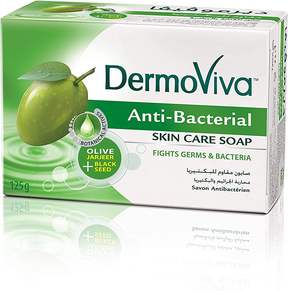 Vatika Dabur Dermoviva Anti-Bacterial Skin Care Soap, 125g