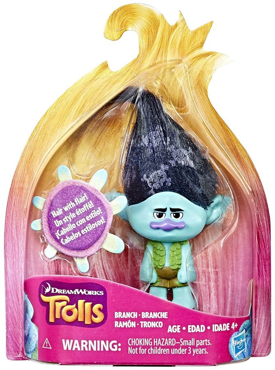 Trolls DreamWorks Branch Collectible Figure With Printed Hair