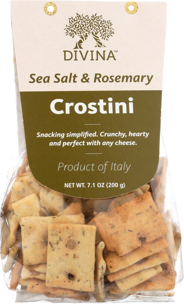 Divina Crostini Rosemary & Sea Salt, 7 Oz