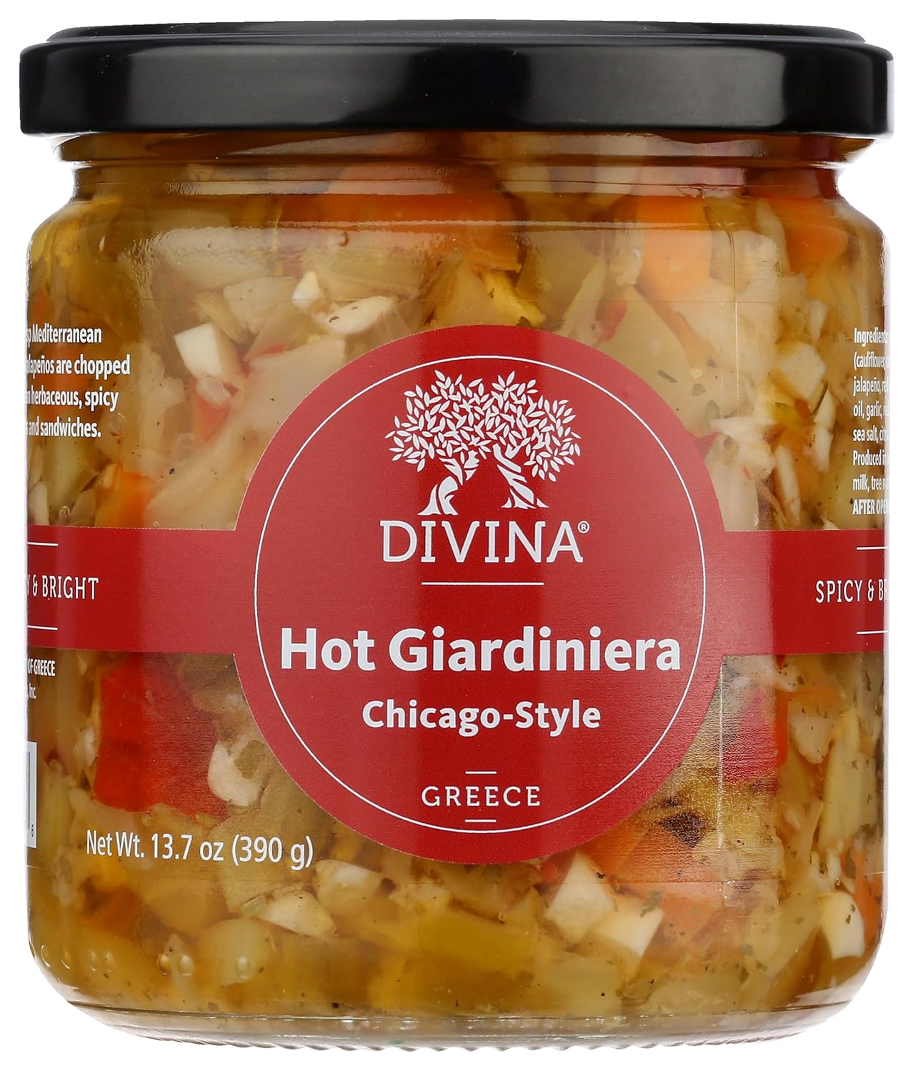 Divina Hot Chicago Style Giardiniera, 13.7 OZ