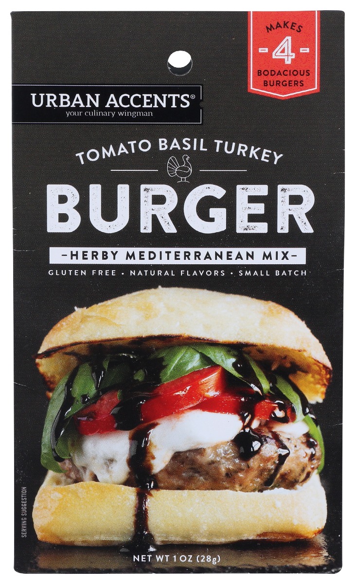 Urban Accents Tomato Basil Turkey Herby Mediterranean Burger Mix