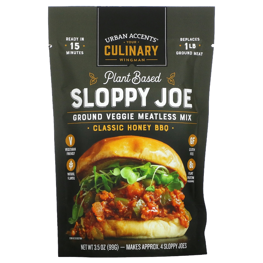 Urban Accents Ground Veggie Meatless Mix, Plant Based, Sloppy Joe