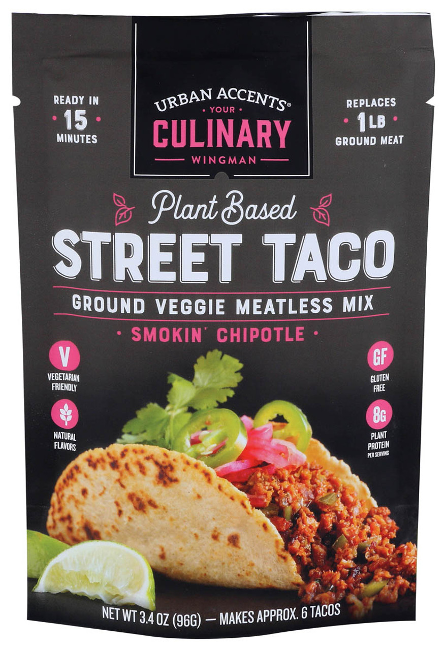 Urban Accents Plant Based Smokin' Chipotle Street Taco Ground Veggie Meatless Mix