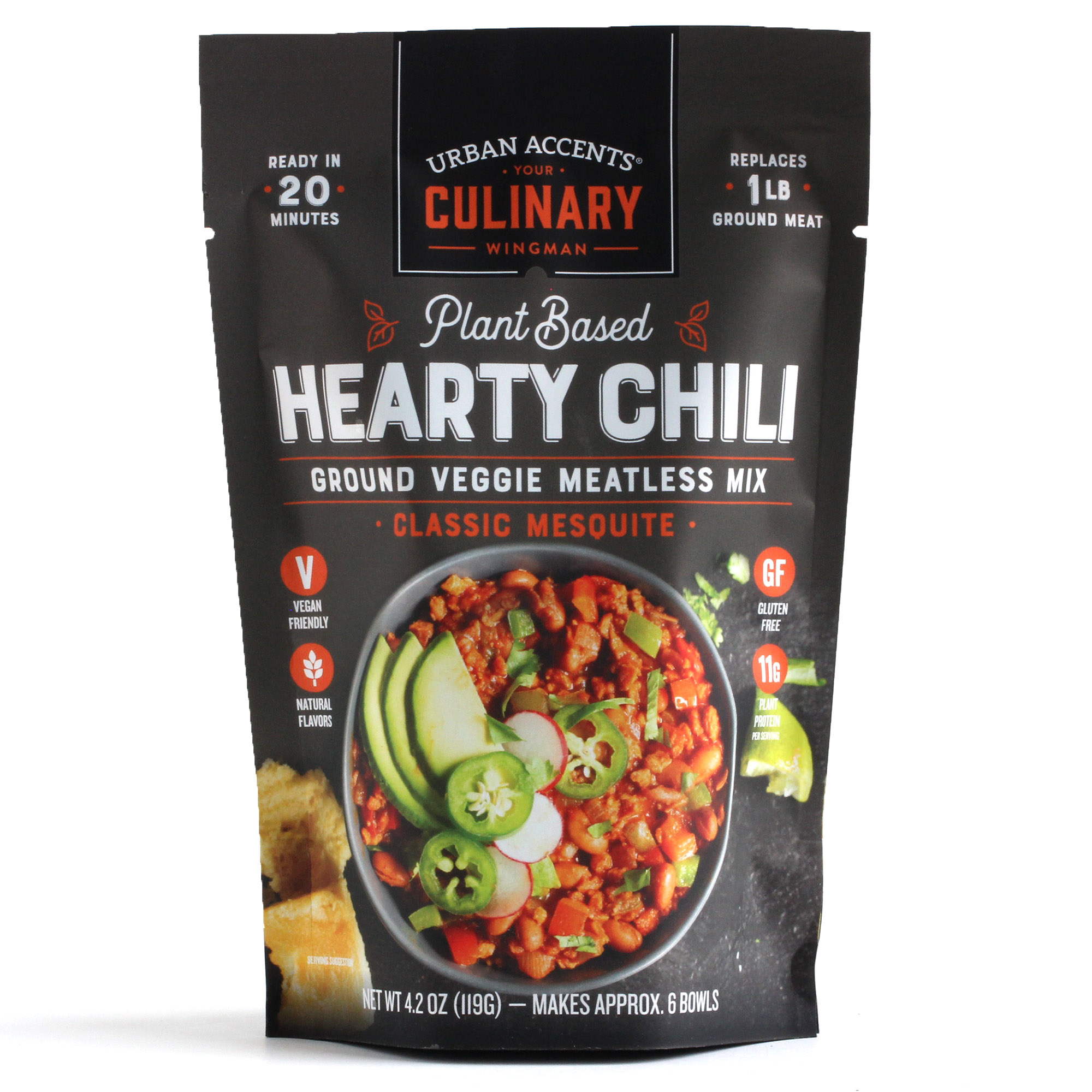 Urban Accents Plant Based Hearty Chili Meatless Mix - Classic Mesquite