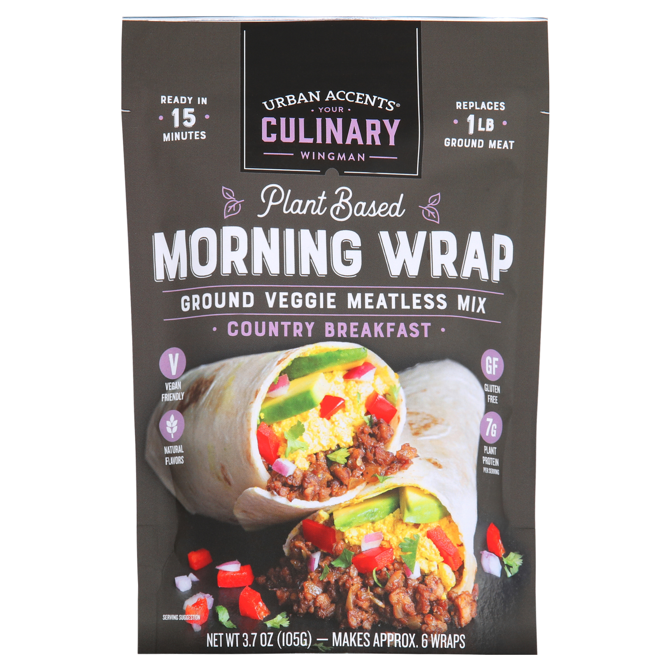 Urban Accents Plant Based Morning Wrap Meatless Mix - Country Breakfast