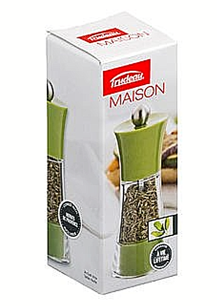 Trudeau Maison 5 Inch Green Herb Mill *New/Sealed