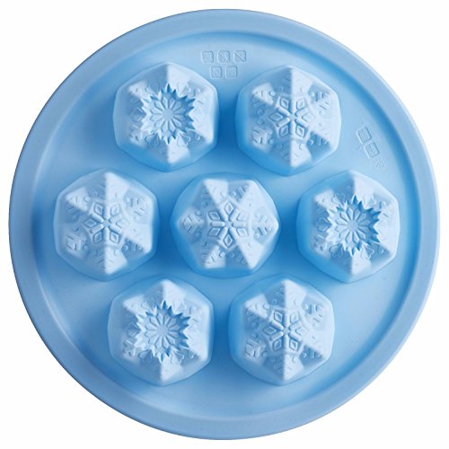 Trudeau Structure 7 Cup Holiday Snowflake Silicone Cupcake Pan/Muffin Mold