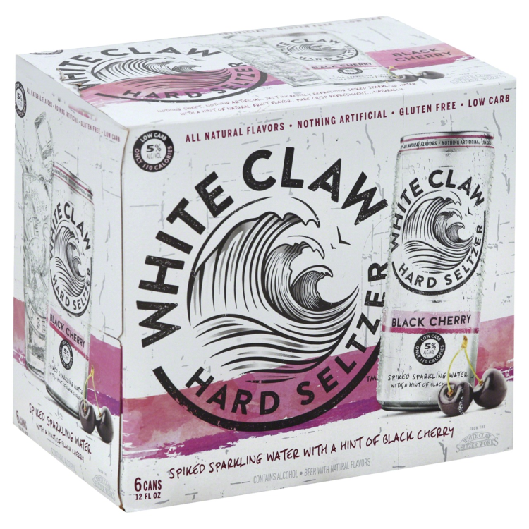 White Claw Hard Seltzer Black Cherry 6 Pack Cans