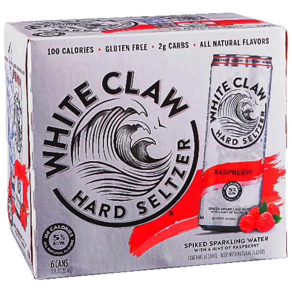 White Claw 6 Pack Spiked Raspberry Hard Seltzer