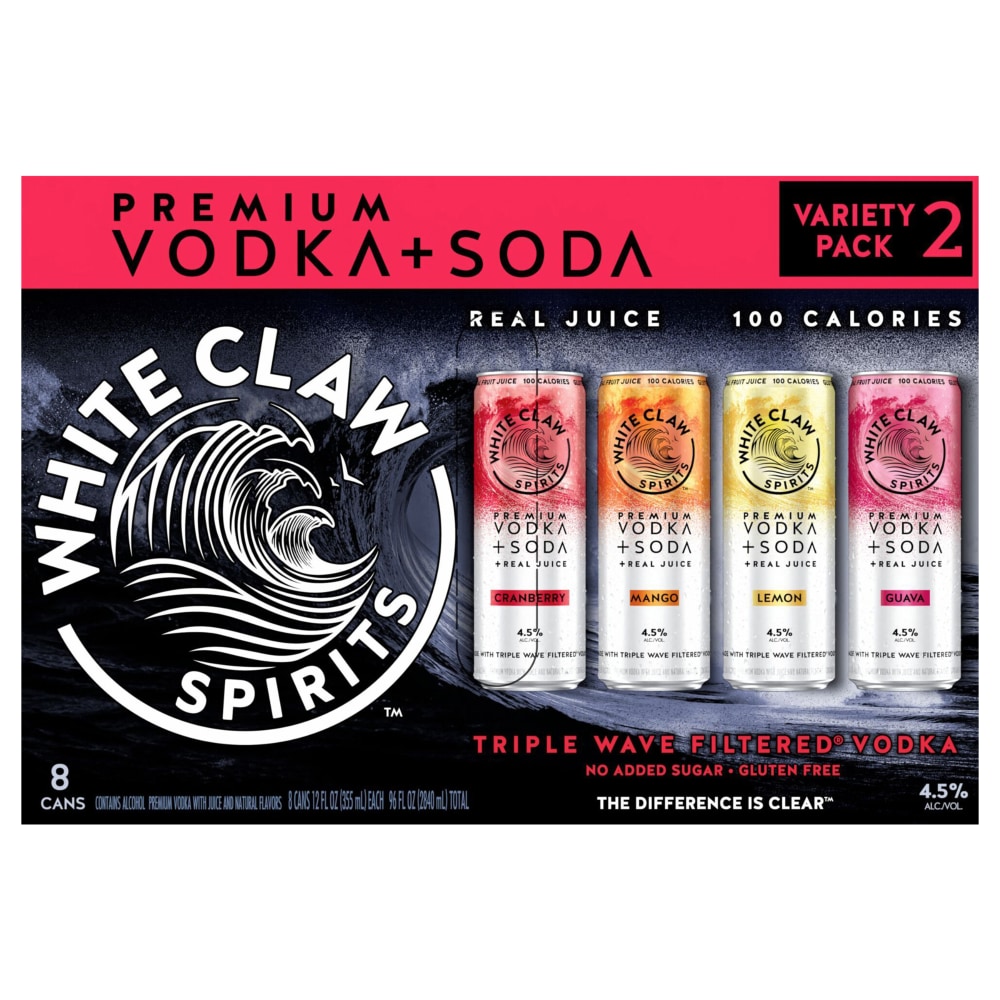 White Claw Spirits Vodka Soda Canned Cocktail Variety Pack 2