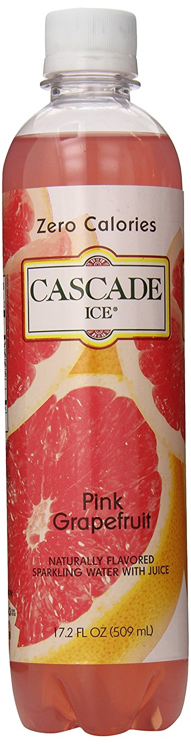 Cascade Ice Zero Calories Pink Grapefruit Sparkling Water 17.2 Fl Oz Bottle