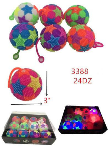 Flashing Star-Spiky Yoyo Ball 3" 24 Dz