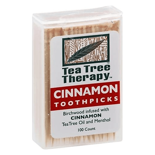 Tea Tree Therapy Cinnamon Toothpicks, 100 Toothpicks