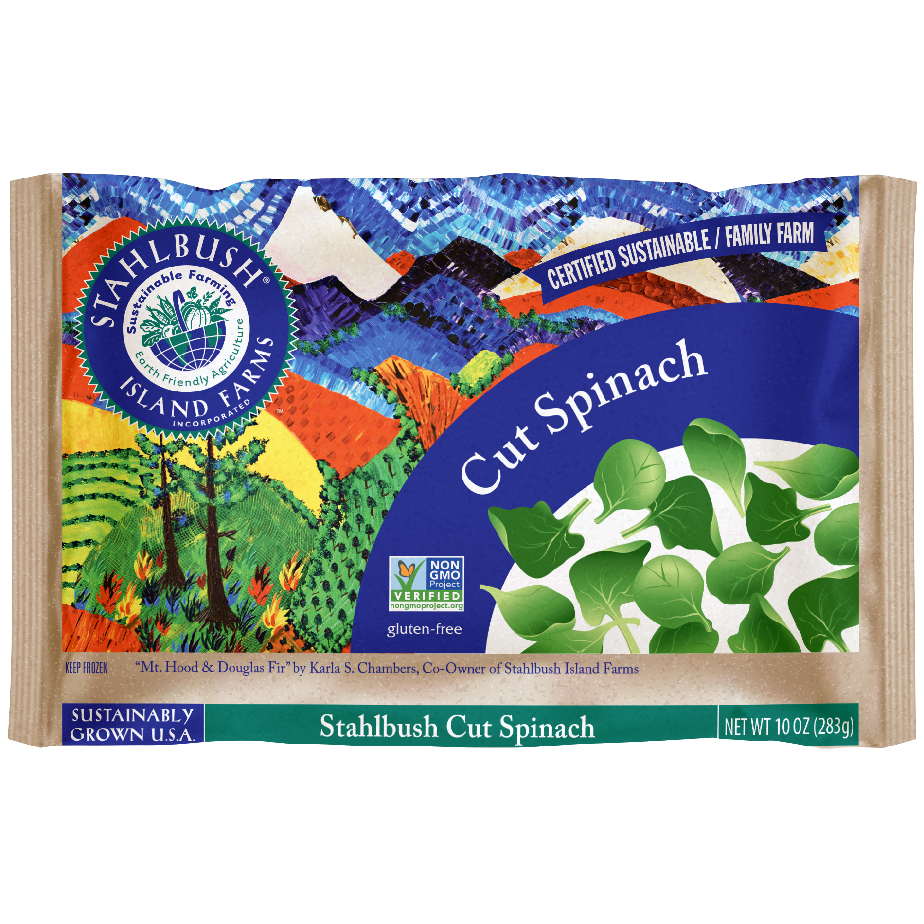 Stahlbush Island Farms Frozen Cut Spinach, 10 Oz