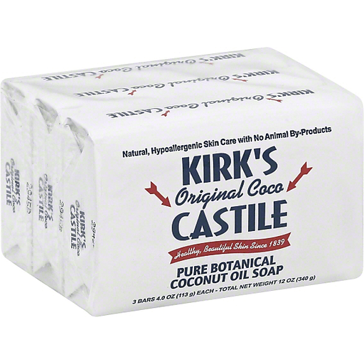 Kirk's 3 Pack Gentle Original Fresh Scent Castile Soap