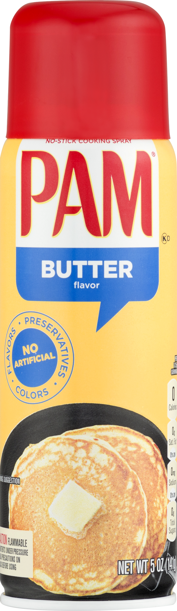 Pam Cooking Spray, Butter Flavor, No Stick 5 Oz
