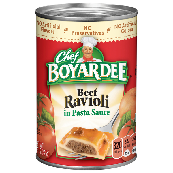 Chef Boyardee Beef Ravioli, Tomato & Meat Sauce
